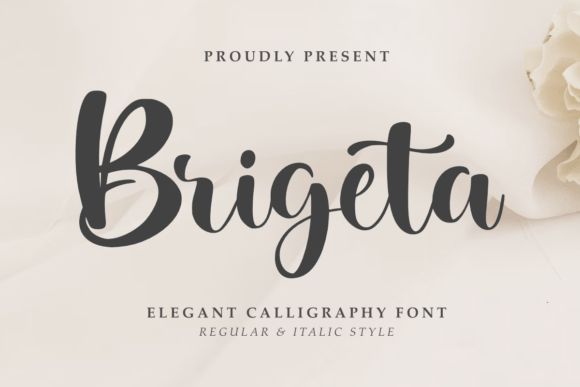 Brigeta: An Elegant Handwritten Script Font for Crafters and Makers