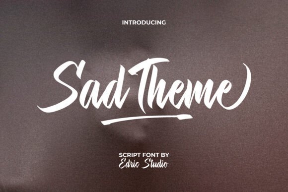 Sad Theme: A Bold Brush Script Font for Makers & Sellers
