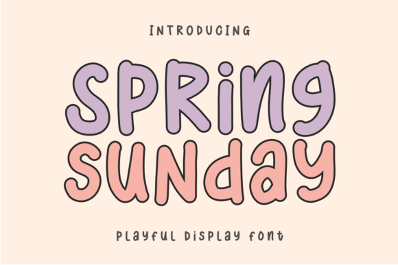 Spring Sunday: A Playful Display Font for Vibrant Branding