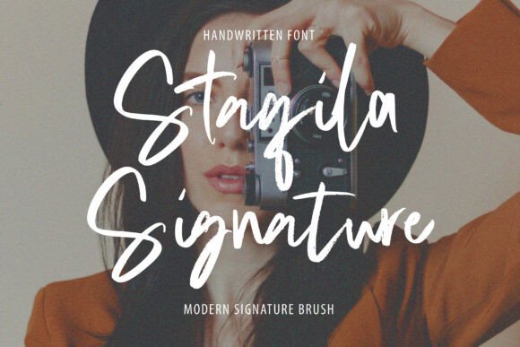 Staqila Signature: A Modern Brush Font for Digital Branding