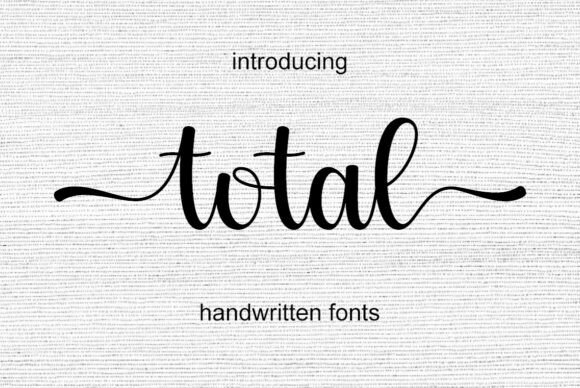 Total: A Handwritten Font for Elegant Digital Experiences